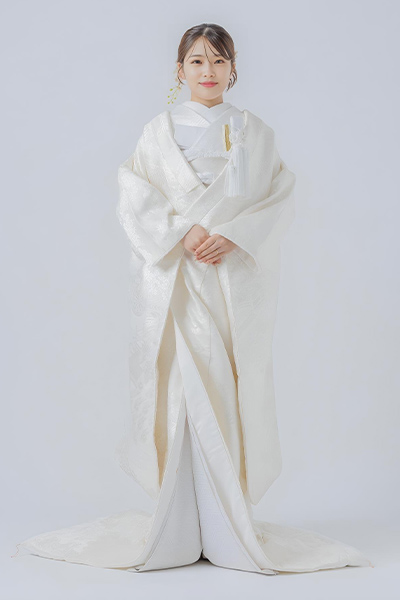 ゴズリング様一枚白 衣装 | 大阪神社婚の和婚セットプラン | 坐摩神社や難波神社などで神社挙式